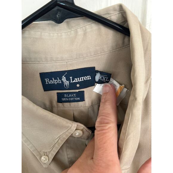 Ralph Lauren Blake Tan Long Sleeve ButtonDown Size XXL - Picture 3 of 3